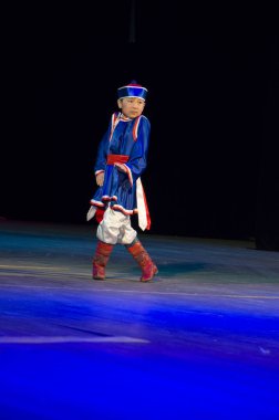 Ulan Ude, Rusya-27 Şubat 2015: Üyeler Buryat ulusal yarışması güzellik ve yetenek 