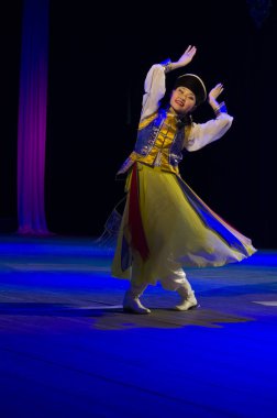 Ulan Ude, Rusya-27 Şubat 2015: Üyeler Buryat ulusal yarışması güzellik ve yetenek 