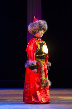 Ulan Ude, Rusya-27 Şubat 2015: Üyeler Buryat ulusal yarışması güzellik ve yetenek 