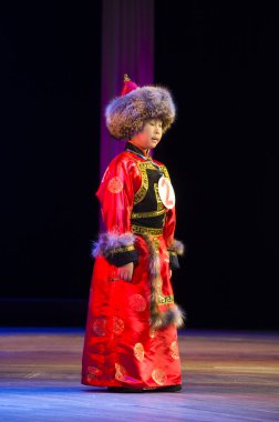 Ulan Ude, Rusya-27 Şubat 2015: Üyeler Buryat ulusal yarışması güzellik ve yetenek 