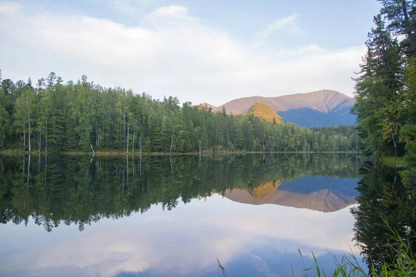 Lac forestier lisse comme un miroir d'eau . — Photo