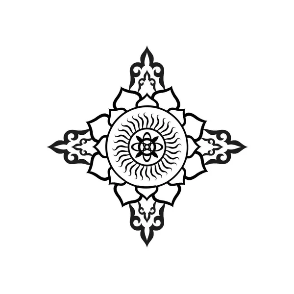 Mandala buddyjska na białym tle. — Zdjęcie stockowe