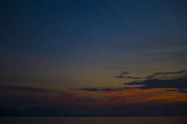 Güzel gün batımı Tayland Körfezi çarpıcı.