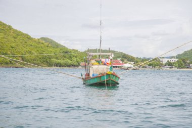 Tayland Körfezi Balık tutma gemi yelken.