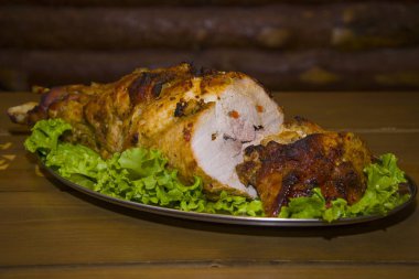 İri bir parça et, domuz bacak.