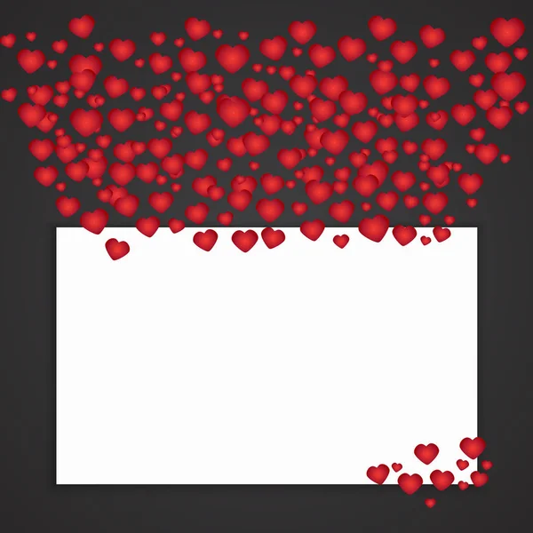 Tarjeta para San Valentín con corazones — Archivo Imágenes Vectoriales