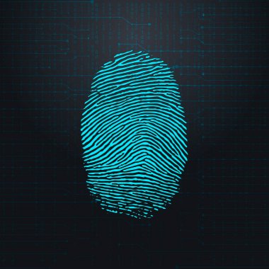 Parmak izi mavi sembol 