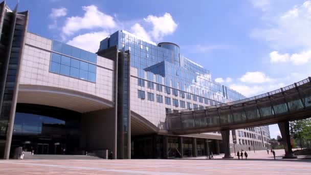Europaparlamentet Bryssel — Stockvideo