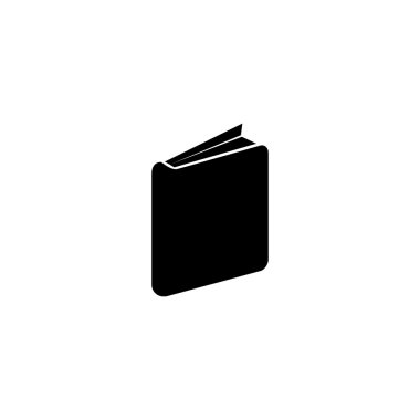 Beyaz arkaplanda kitap vektörü simgesi izole edildi.