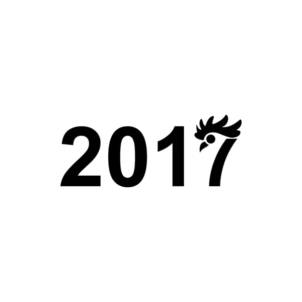 Año 2017 icono del vector aislado sobre fondo blanco . — Vector de stock