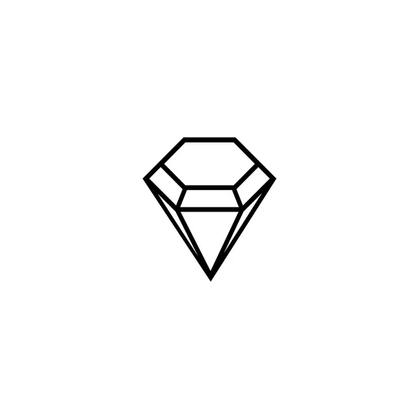 Icono de vector de diamante aislado sobre fondo blanco. — Archivo Imágenes Vectoriales