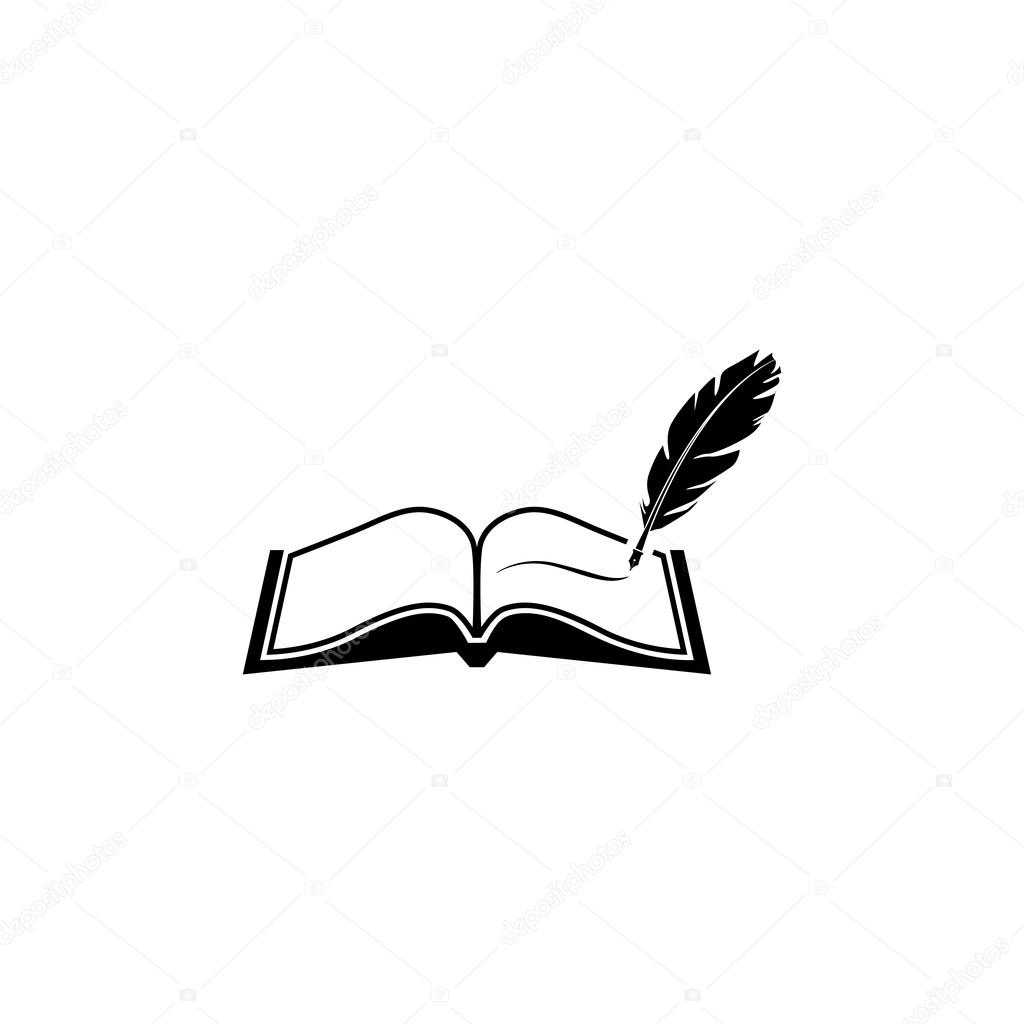 Book With Pen Vector Icon Isolated On White Background Stock Vector C Skarida Ukr Net