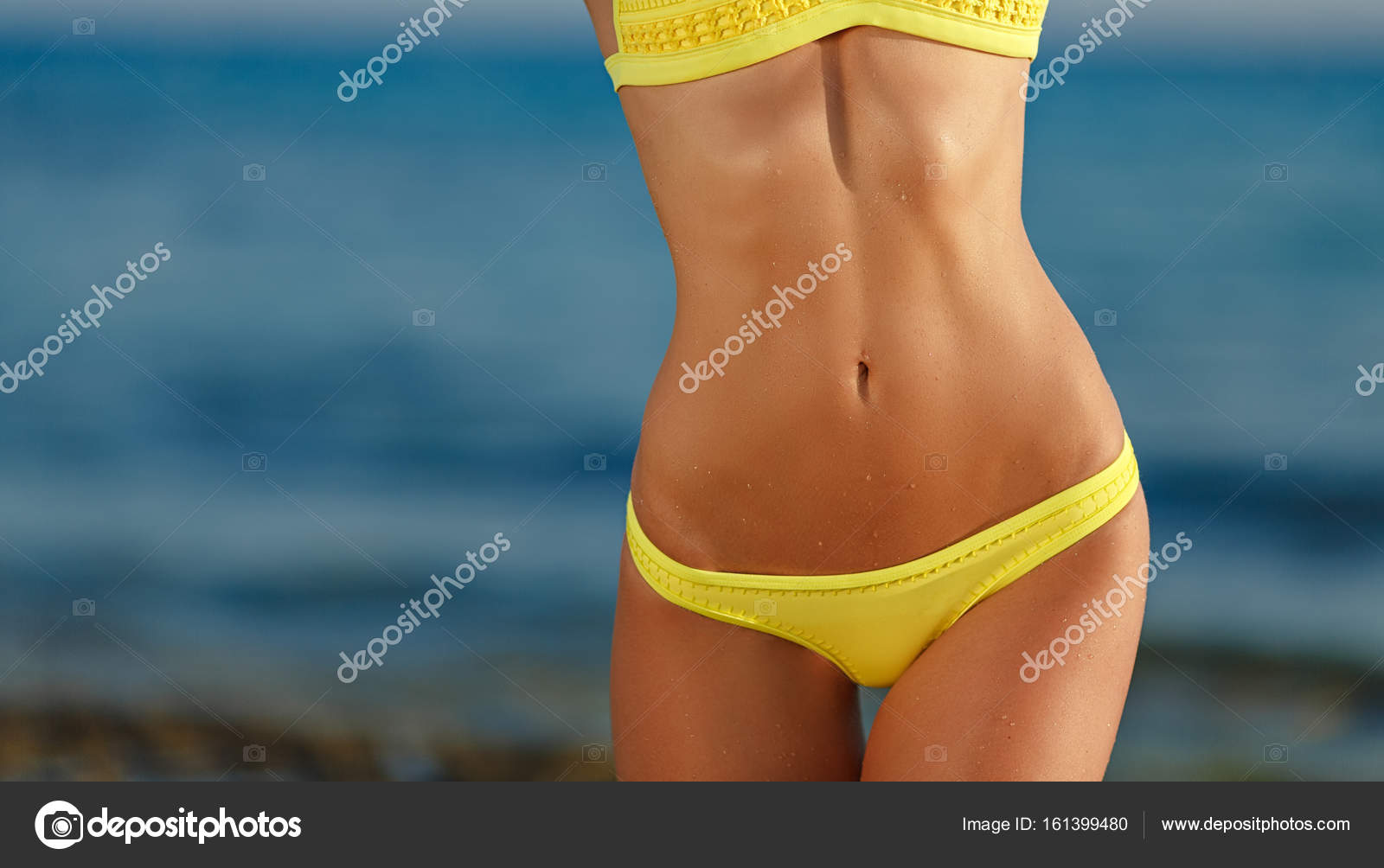 blue and yellow bathing suit