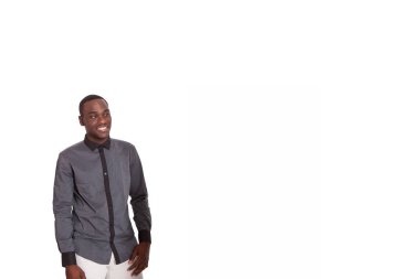 Beyaz arkaplanda izole edilmiş adam