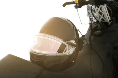 Kavramsal görüntü. Kar araci. Kış tatilleri sırasında tatil kavramı