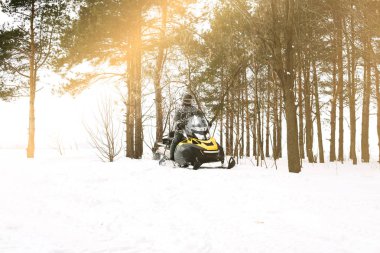 Kar adamı. Kış tatilleri niteliğine rekreasyon kavramı. Kış sporları.