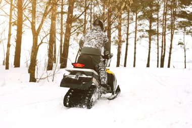 Kar adamı. Kış tatilleri niteliğine rekreasyon kavramı. Kış sporları.
