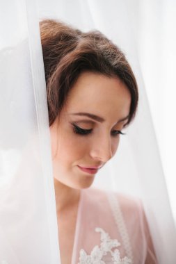 Boudoir. Sabah gelin. Düğün kavramı.