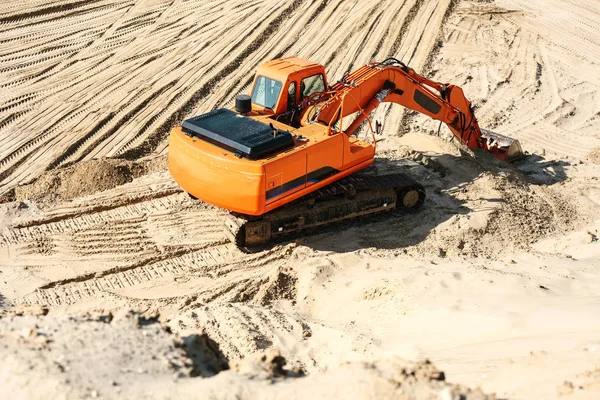 Przemysłowe wydobycie piasku. — Zdjęcie stockowe