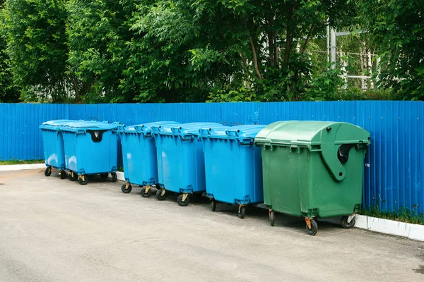 Garbage containers. Ecological concept.