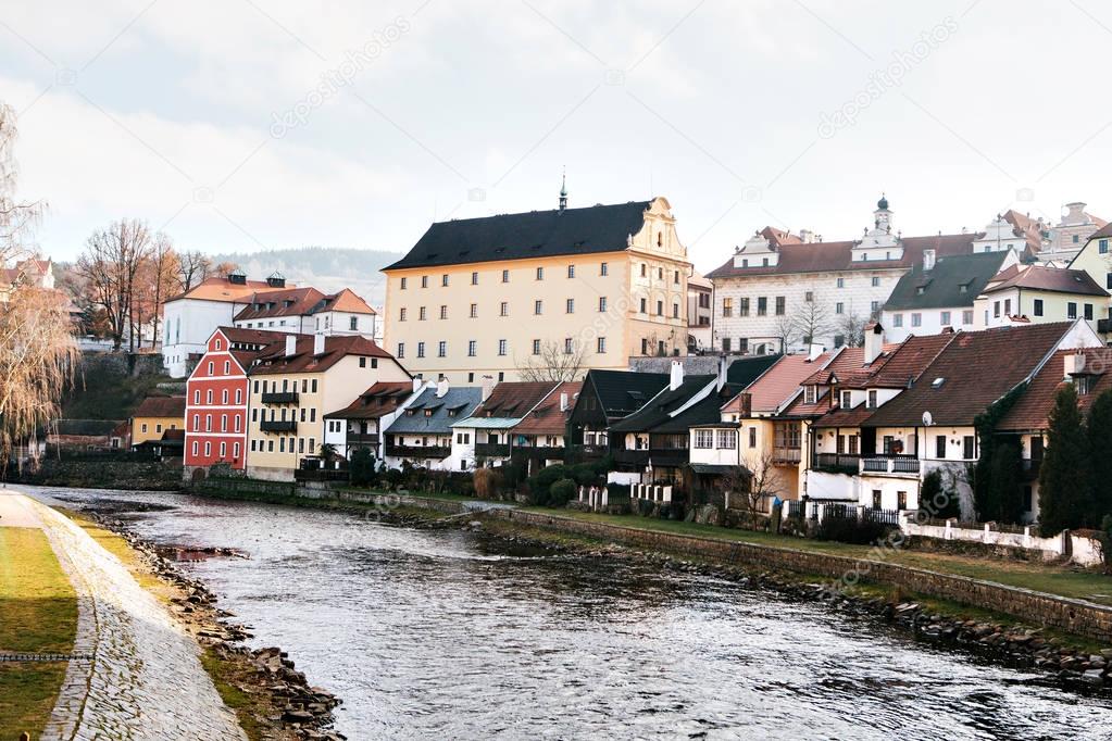 Beautiful view in Cesky Krumlov, Czech Republic