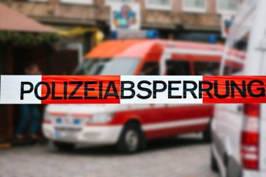 Olay yerinde polis teyp Almanca 