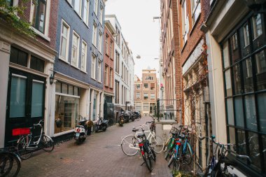 Amsterdam, Hollanda, 2 Ocak 2017: Günlük hayatta Amsterdam. Yaşam tarzı.