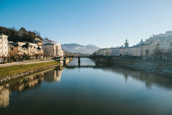 Salisburgo. Una città nell'Austria occidentale, la capitale dello stato federale di Salisburgo. La quarta città più grande dell'Austria. Patria di Mozart . — Foto Stock