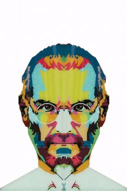 Christmas Island, Australia, May 20, 2018: an illustration in the art style in the form of a mosaic Steve Jobs - a talented person and the founder of the international corporation Apple