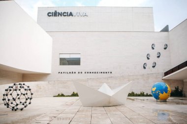 Portekiz, Lizbon 29 Nisan 2018: pavilion bilgi veya etkileşimli Bilim Müzesi.