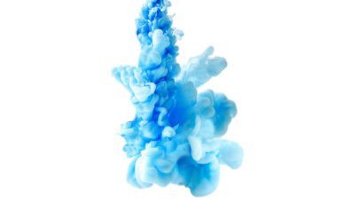 Suda soyut mavi mürekkep