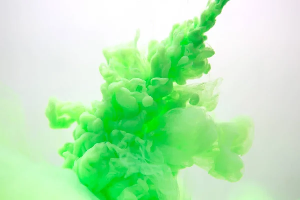 Abstract green ink in water — Stock Photo, Image