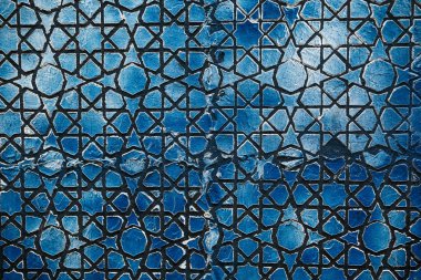 Eski klasik mavi renk dokusu