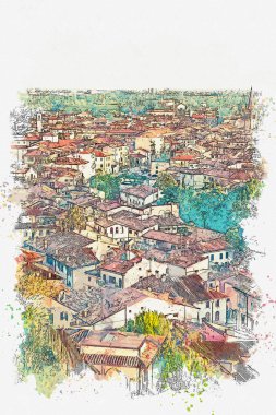 Verona 'daki mimarinin görüntüsü