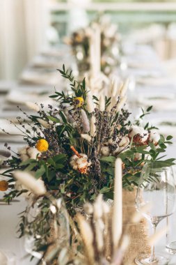 Köy tarzında masa dekorasyonu