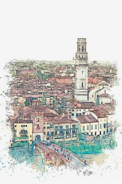 View of the architecture in Verona — Stock Photo, Image