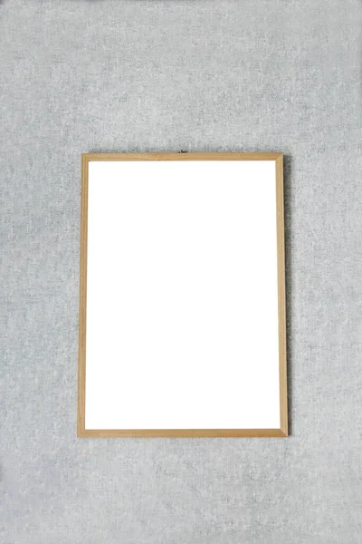 Mock up frame on gray wall — Stok fotoğraf