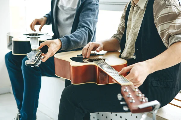 Learning to play the guitar