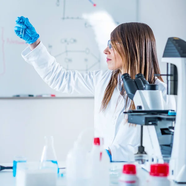 Investigação Científica Laboratório Cientista Que Trabalha Laboratório — Fotografia de Stock