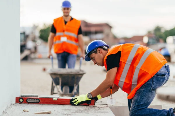 Trabalhadores Manuais Estaleiro — Fotografia de Stock