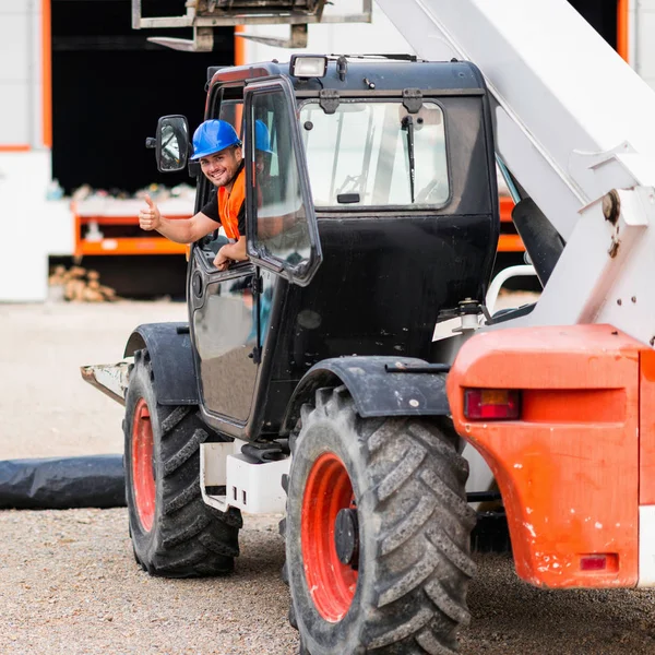 Manual Worker Skid Steer Loader — Stock Photo, Image