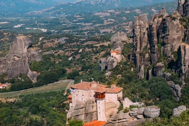 Meteora manastırları, Yunanistan. Rousanou ya da St. Barbara Manastırı