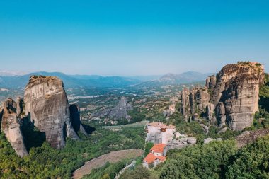 Meteora manastırları, Yunanistan. Rousanou ya da St. Barbara Manastırı