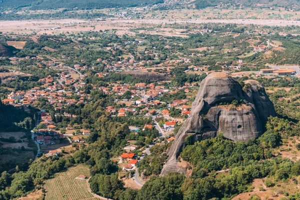 Meteora Klipporna Och Kalambaka Valley Grekland — Stockfoto
