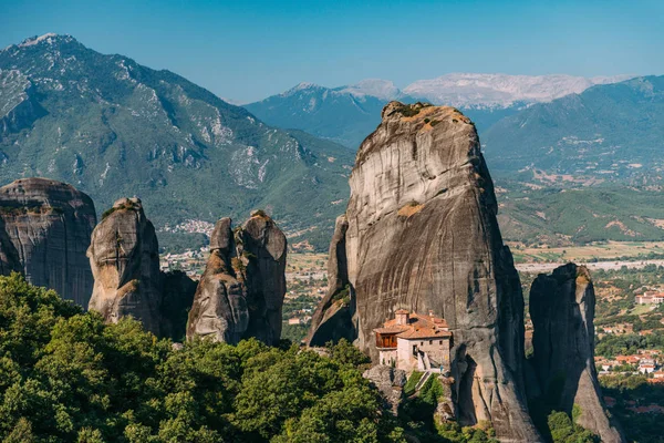 Mosteiros Meteora Grécia Mosteiro Rousanou Santa Bárbara — Fotografia de Stock