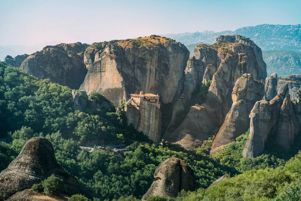 Mosteiros Meteora Grécia Mosteiro Rousanou Santa Bárbara — Fotografia de Stock