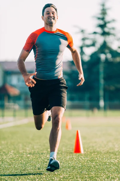 Hombre Corriendo Competición Crossfit —  Fotos de Stock