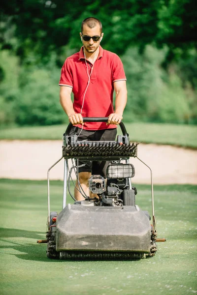 Golf Course Maintenance Equipment Greens Mower — Stock Photo, Image