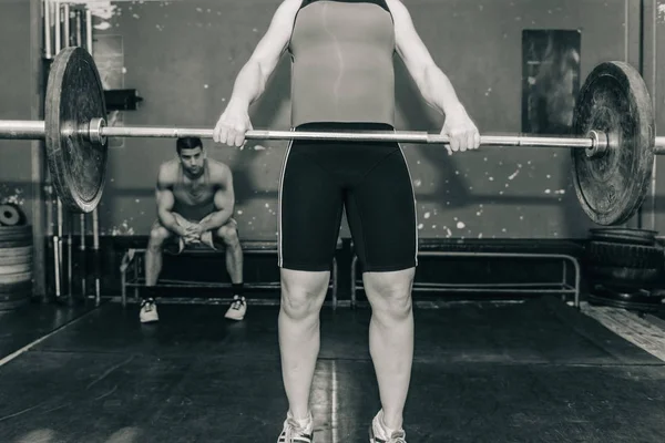 Female Male Weightlifting Training — Stock Photo, Image