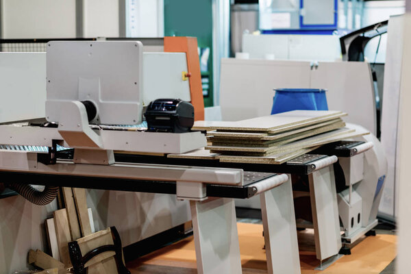 close up of  CNC woodworking machine